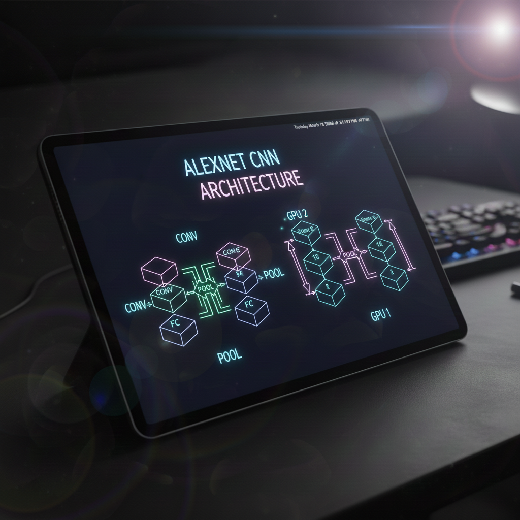 ภาพปก AlexNet Convolutional Neural Network ในบริบทของสถาปัตยกรรมยอดนิยม