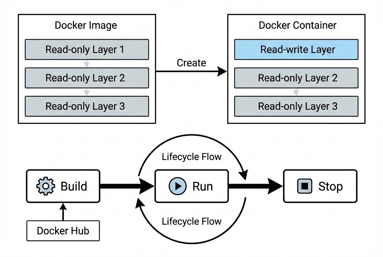 รูปประกอบ Image และ Container Lifecycle