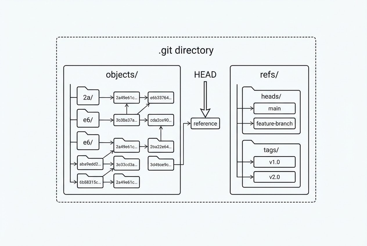โครงสร้างภายในโฟลเดอร์ .git