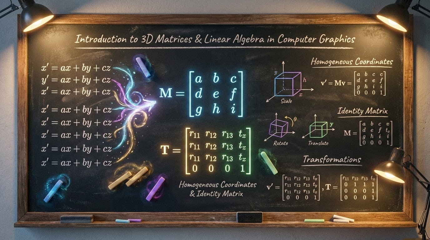 รูปปกกระดานดำชอล์กสีเรื่องทำความรู้จัก Matrix