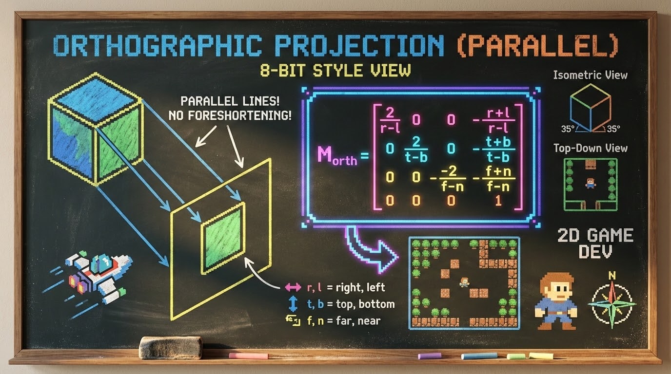 รูปปกกระดานดำชอล์กสีเรื่อง Orthographic Projection
