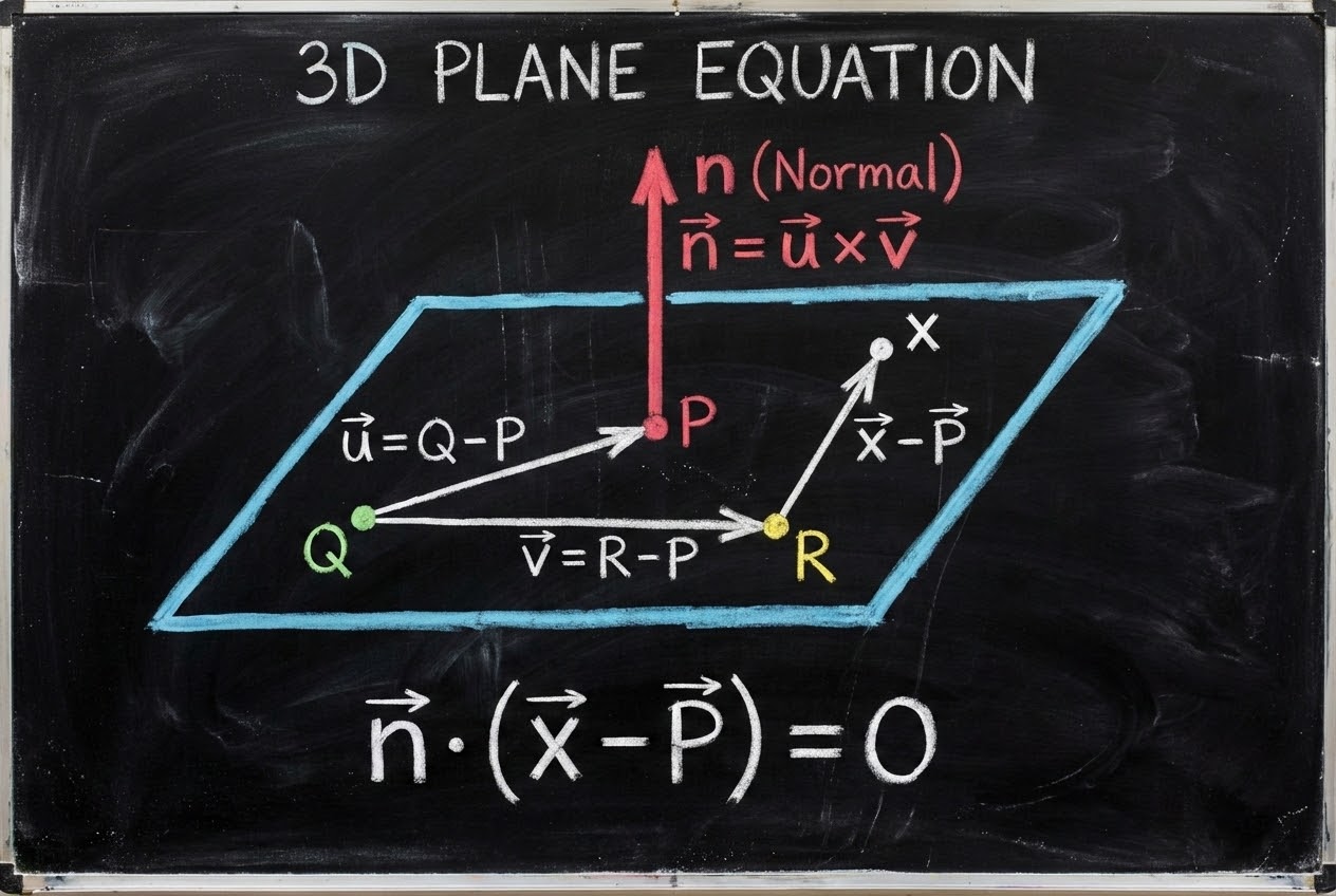 รูปประกอบสมการระนาบและ Normal Vector