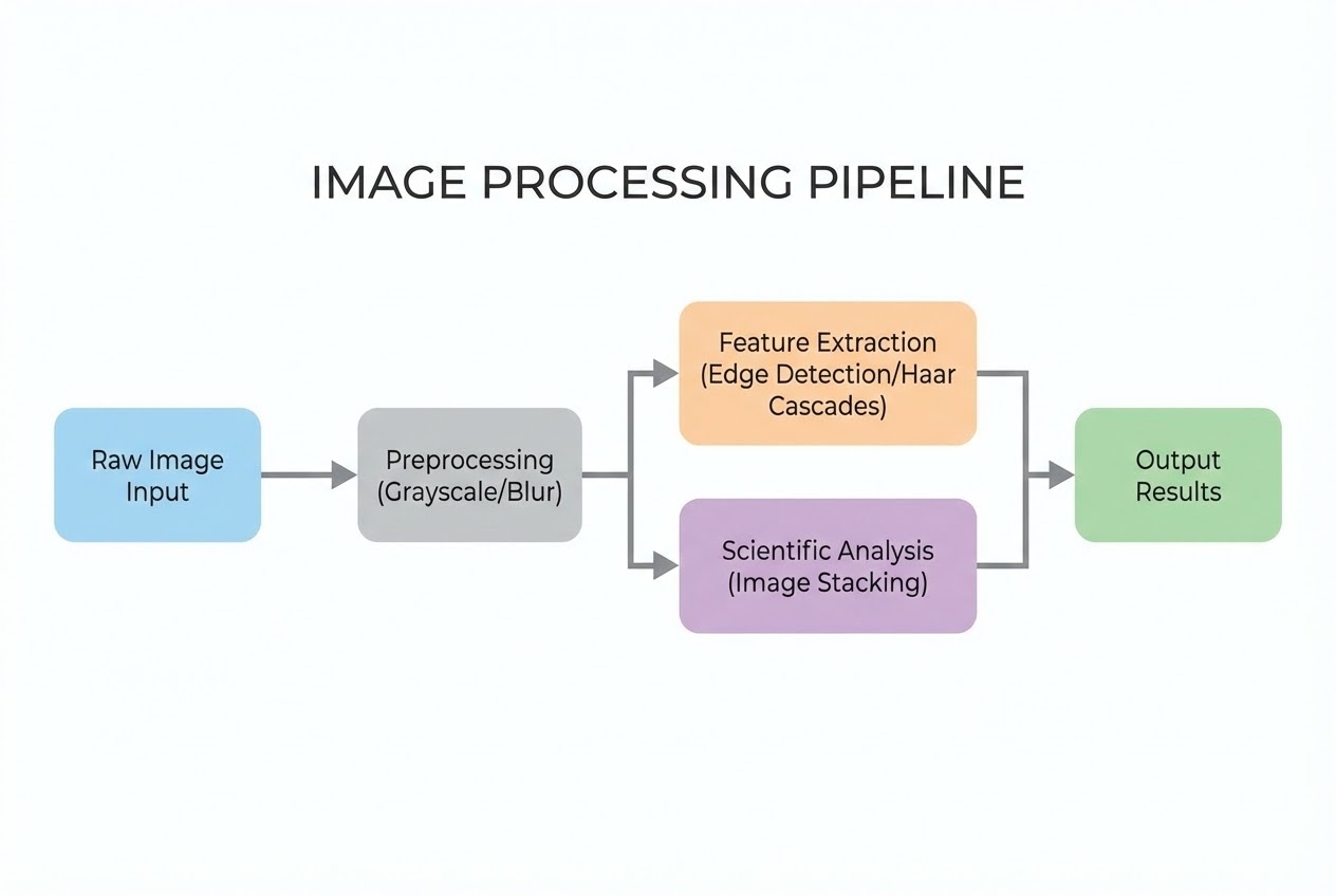 แผนภาพแสดงการทำงานของ Graphics และ Image Processing ใน Python