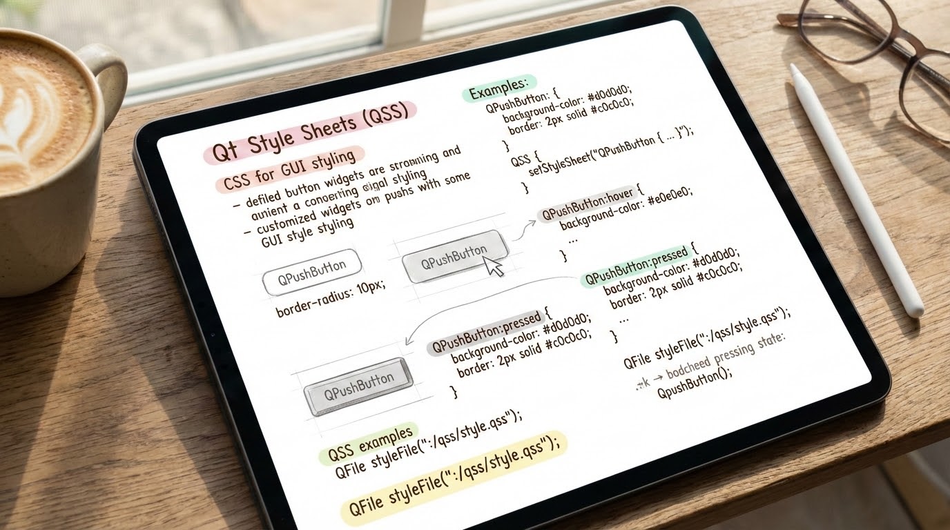 รูปปกบทความ Qt Style Sheets (QSS) ตกแต่งแอปพลิเคชันให้สวยงาม
