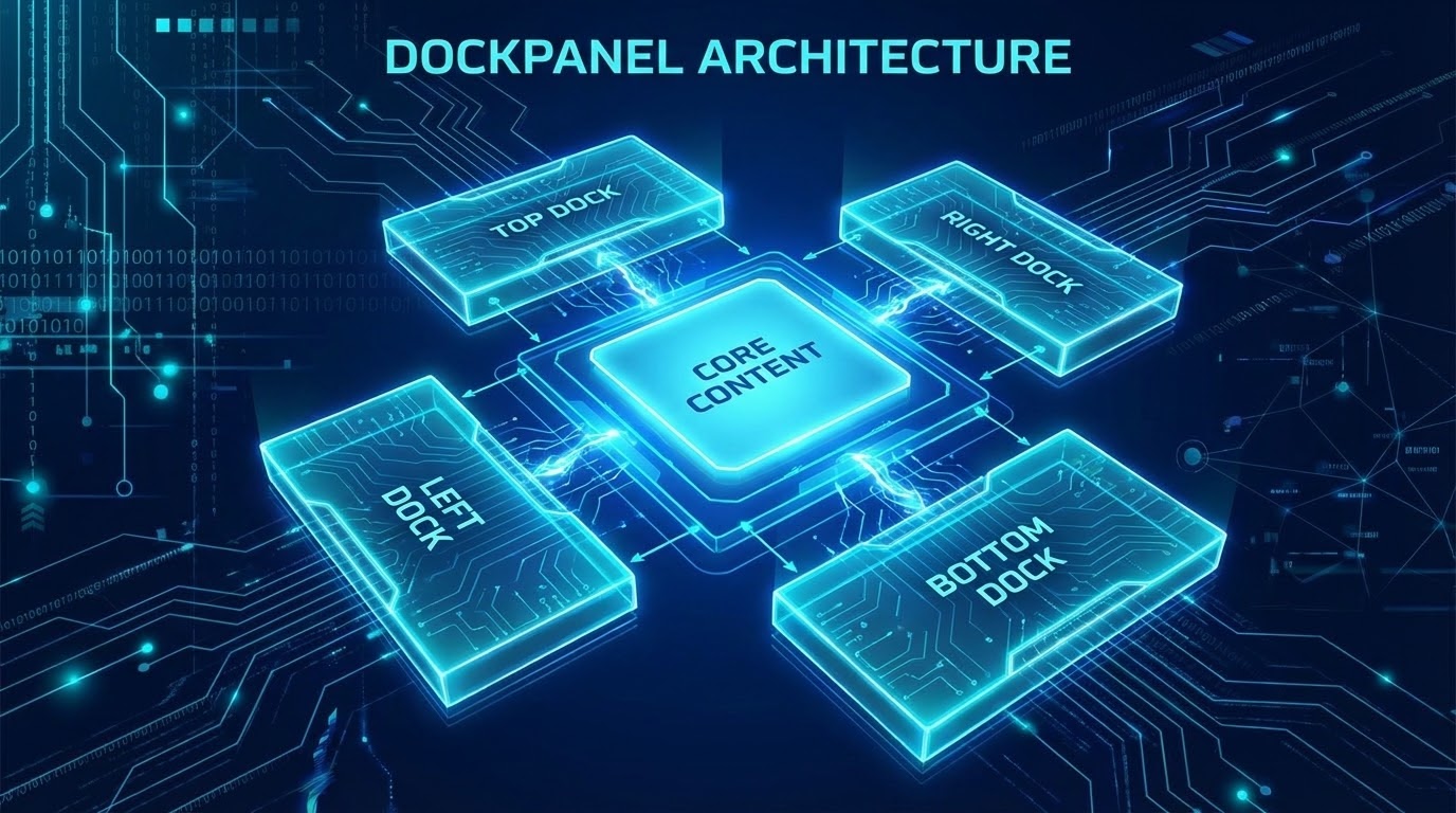 ภาพหน้าปกบทความ DockPanel ใน WPF