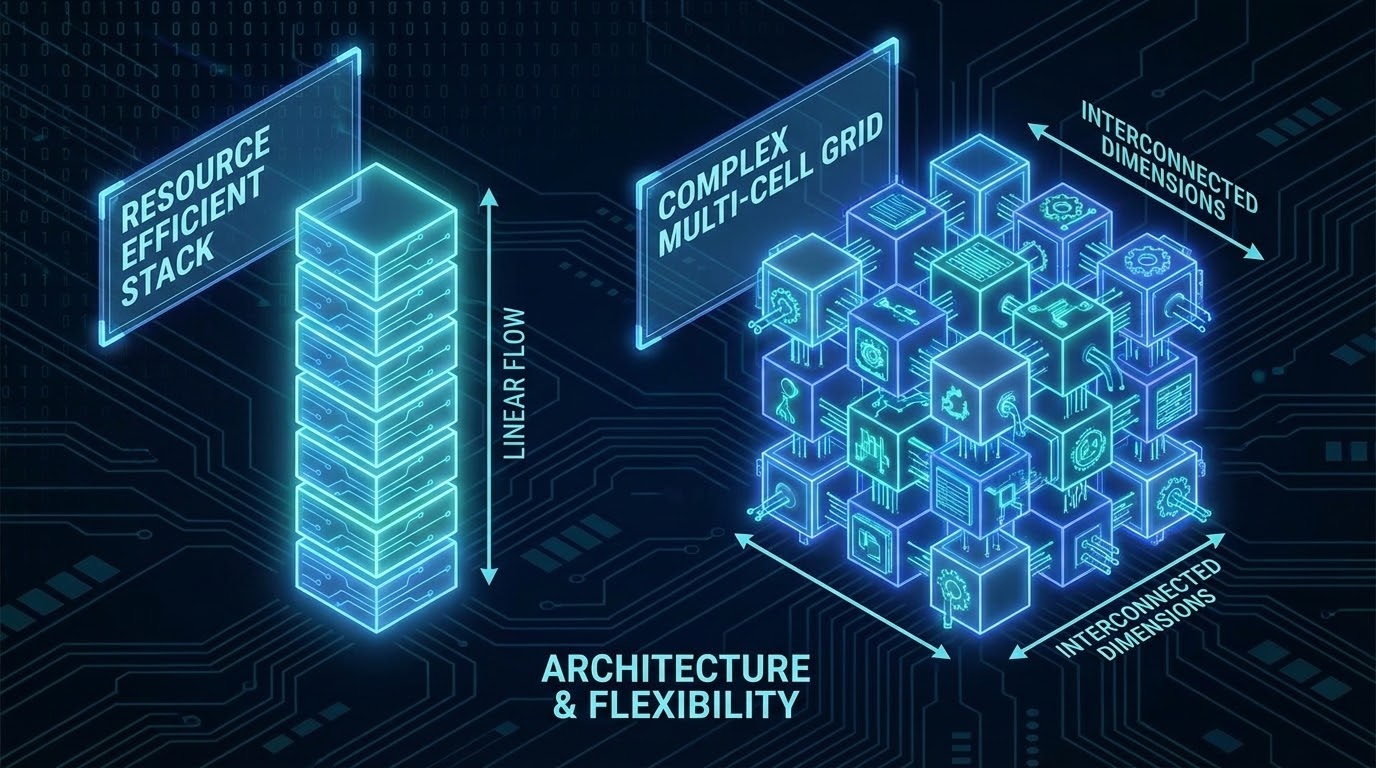 ภาพหน้าปกบทความเปรียบเทียบการใช้ทรัพยากรระบบระหว่าง Grid และ StackPanel