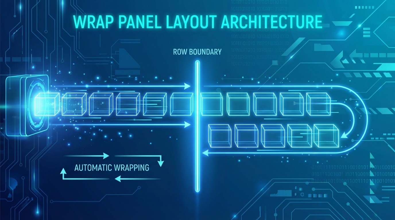 ภาพหน้าปกบทความ WrapPanel Layout ใน WPF