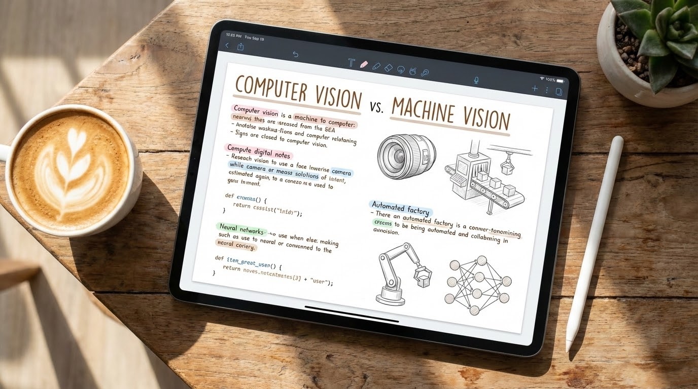รูปปกบทความ Computer Vision และ Machine Vision