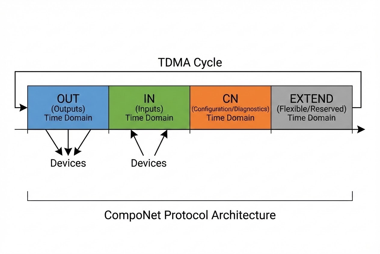 รูปประกอบกลไก TDMA ของ CompoNet