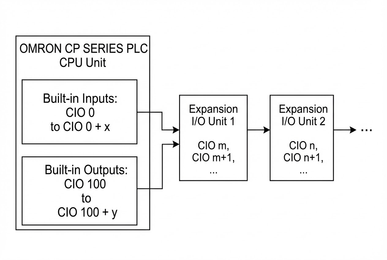 แผนผังการเรียงลำดับ I/O Allocation ของ PLC OMRON