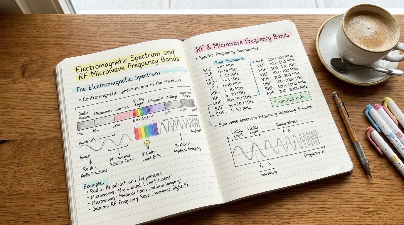 รูปปกบทความสมุดโน้ตวิศวกรรม Electromagnetic Spectrum